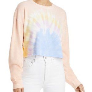 WSLY cropped tie dyed sweatshirt Small